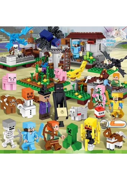 Minecraft Makine Mağarası Oyuncak Çocuk Oyuncak Yapboz Montaj Hediyesi (Yurt Dışından)