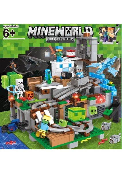 Minecraft Makine Mağarası Oyuncak Çocuk Oyuncak Yapboz Montaj Hediyesi (Yurt Dışından)