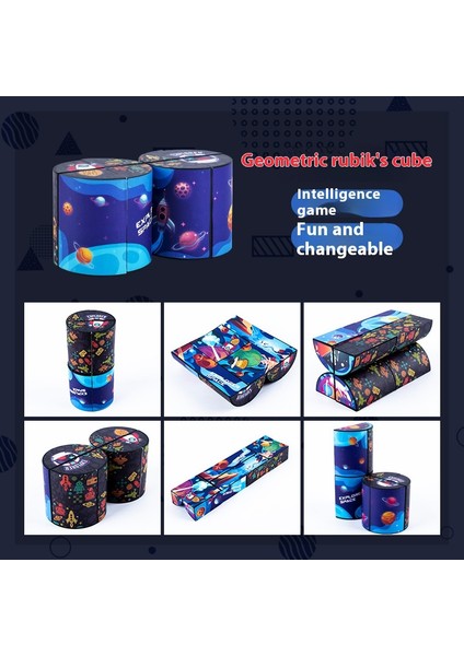 Çeşitli Geometri Manyetik Rubik Küp Akıllı 3D Çocuk Eğitici Oyuncak (Yurt Dışından)