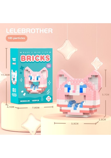 Karikatür Bebek Serisi, Mikro Parçacık Yapı Taşları, Çocuk Eğitici Montaj Oyuncakları (Yurt Dışından)