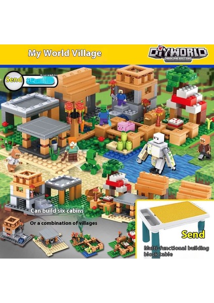 Minecraft Makine Mağarası Oyuncak Çocuk Oyuncak Yapboz Montaj Hediyesi (Yurt Dışından)
