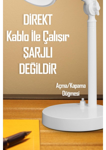 Akrobat Masa Lambası Retro Model Kablolu Elektrikli Ders Çalışma Lamba Kitap Okuma Işığı Siyah Kml