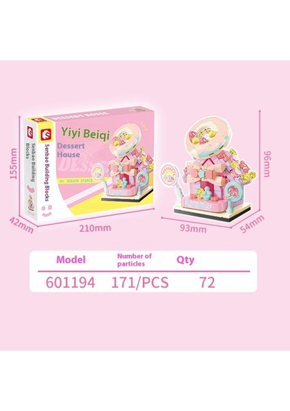 Yapı Taşları Mini Sokak Görünümü Yapı Taşları Küçük Parçacık Erkek Çocuk Oyuncakları Monte Edildi (Yurt Dışından)
