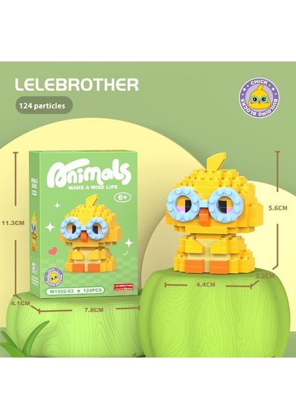 Karikatür Bebek Serisi, Mikro Parçacık Yapı Taşları, Çocuk Eğitici Montaj Oyuncakları (Yurt Dışından)