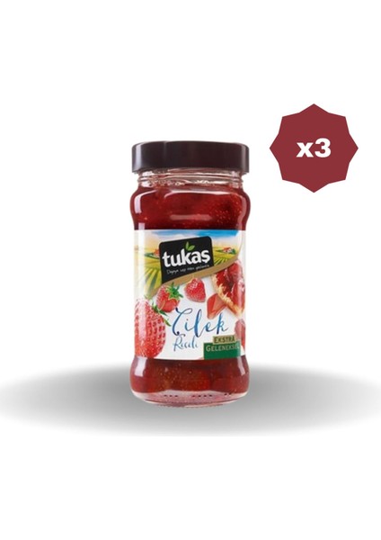 Çilek Reçeli 380 gr - (3 Adet)