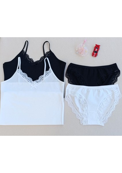 Dantelli 2 Li Kadın Atlet Külot Iç Çamaşır Takımı fiyatları