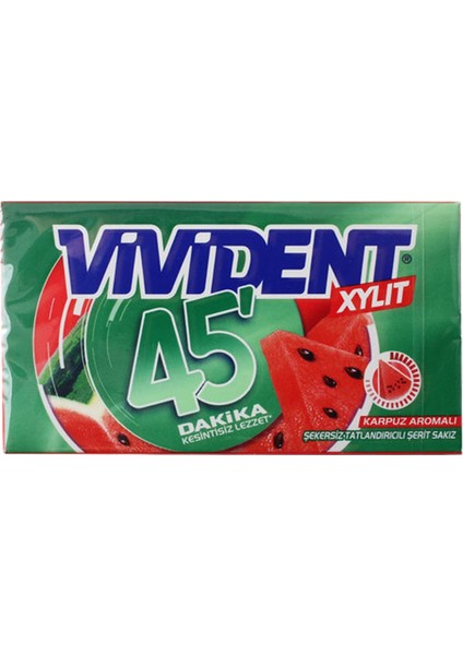 45 Dk Cüzdan Sakız Karpuz Aromalı 26 gr x 6 Adet