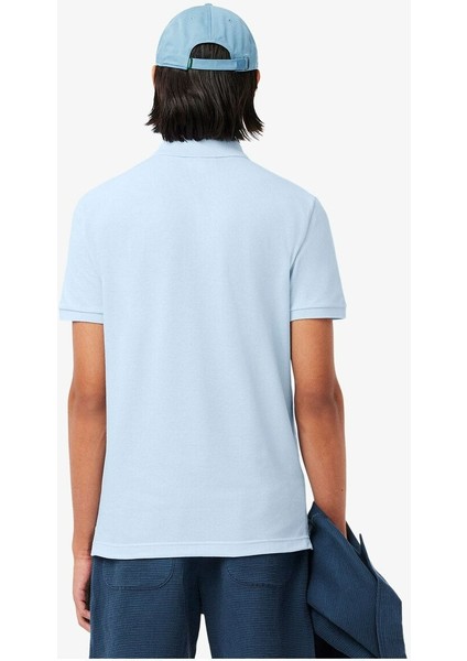 Erkek Regular Fit Açık Mavi Polo Yaka T-Shirt