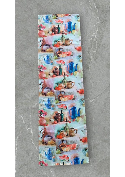 Vintage Natürmort Desenli Runner 44 x 148 cm modelleri