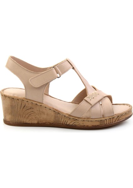 Bej Leather Kadın Sandalet K05552006003
