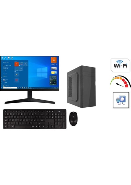 BN2015299 Intel I3 14100 16GB Ddr4 500GB M2 Nvme 23.8'' LED Ekran Set + Wifi Ofis Bilgisayarı