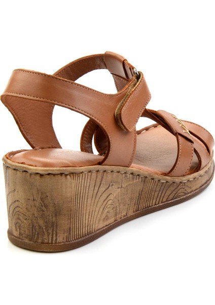 Bej Leather Kadın Sandalet K05552006003 modelleri