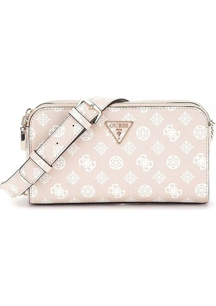 Kadın Bej Rengi Eco Erica Logolu Crossbody Çanta