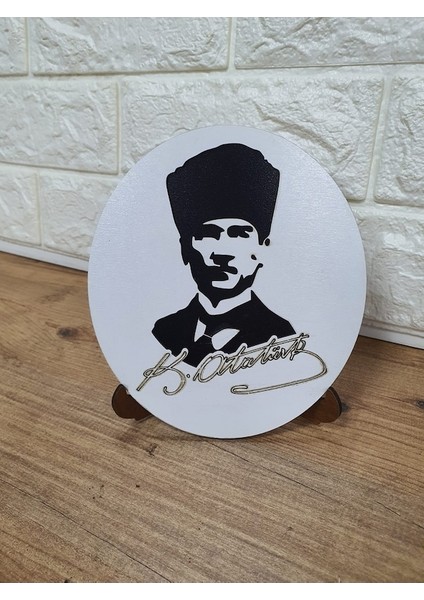 16X14 Mustafa Kemal Atatürk Masaüstü 2d Ağaç Silüeti