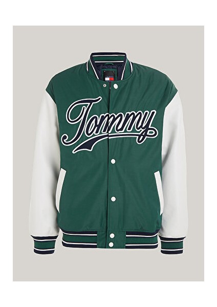Erkek Tjm Letterman Bomber Ceket