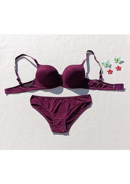 Fitilli Dolgulu Sütyen ve Külot Iç Çamaşır Takımı