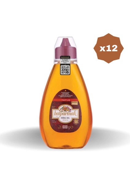 Yayla Ova Süzme Çiçek Balı Çıt Kapak 600 gr - (12 Adet)