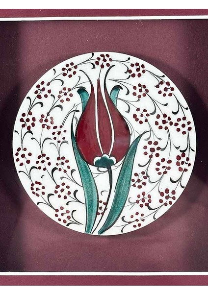 Iş Ortağına Hediye Lale Motifli Iznik Çinili Plaket fiyatları