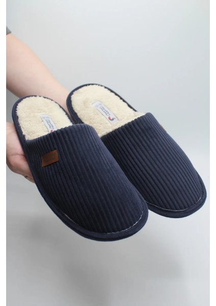 Erkek Sessiz ve Kaydırmaz Taban, Sıcak,mevsimlik, Içi Peluş, Fitilli Kadife Çanak Terlik modelleri