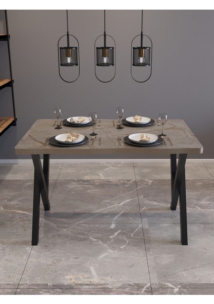 Yemek Masası Avenza Living 80*120 Kütük Model Metal Ayak Mutfak Ofis Balkon Dekoratif Masa fiyatları
