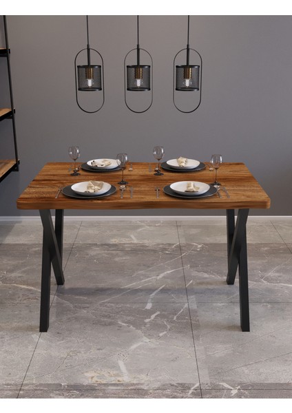 Yemek Masası Avenza Living 80*120 Kütük Model Metal Ayak Mutfak Ofis Balkon Dekoratif Masa fiyatları