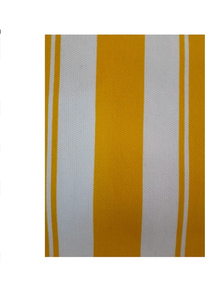 Balkon Perdesi Bağcıklı Ölçü Seçenekli Sarı Kalın Çizgili indirimleri