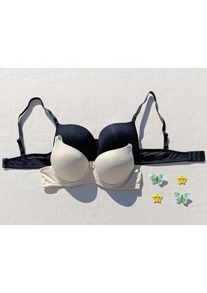 2'li Ekonomik Paket Fitilli Push Up Dolgulu Destekli Sütyen