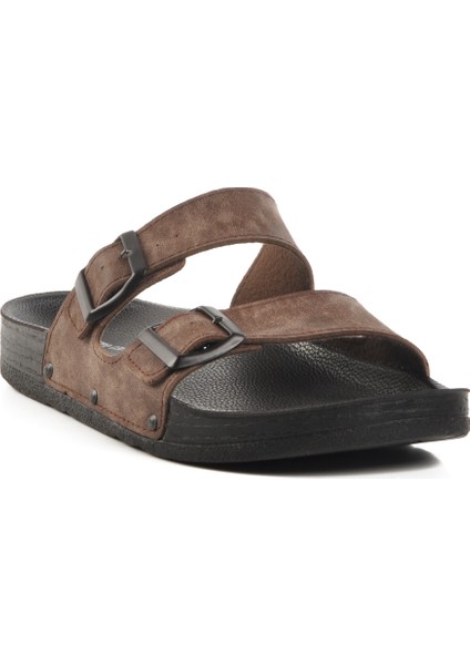 Kahve Nubuk Erkek Terlik PC-7241 M