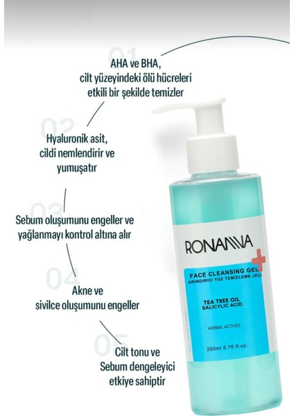 Arındırıcı Yüz Temizleme Jeli - Çay Ağacı Yağı ve Salisilik Asit ile Derinlemesine Temizlik - 200ML fiyatları