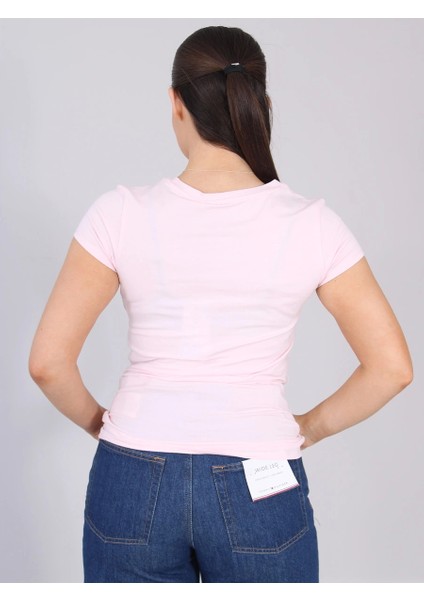 Kadın Pembe Ombré Triangle Logolu Tişört modelleri