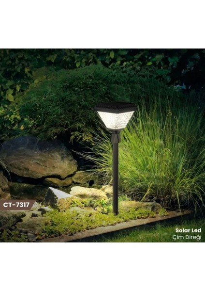 Güneş Enerjili Çim Direği-Bahçe Aydınlatma