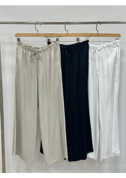 Italyan Saten Bol Paça Pantolon