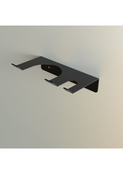 Metal Fön Makinesi Tutacağı Siyah Dekoratif Modern Saç Kurutma Makinesi Tutacağı Askılıklı fiyatları