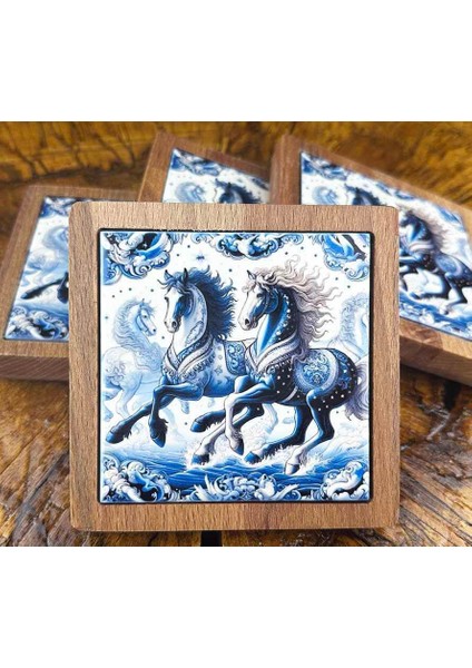 Özgürlük Ahşap Bardak Altlığı Takımı