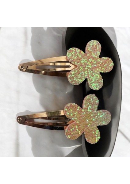 Rengarenk Çiçek Desenli Çıtçıt Toka