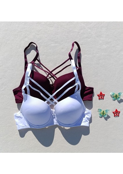 Push Up Destekli Dolgulu Çapraz Ipli Micro 2'li Sütyen