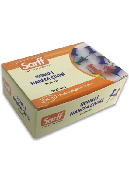Renkli Harita Çivisi
