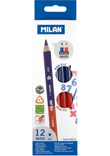 Mılan 702612 Maxı Çift Uçlu Kuru Boya Kalemi (5mm Uç) - 12'li