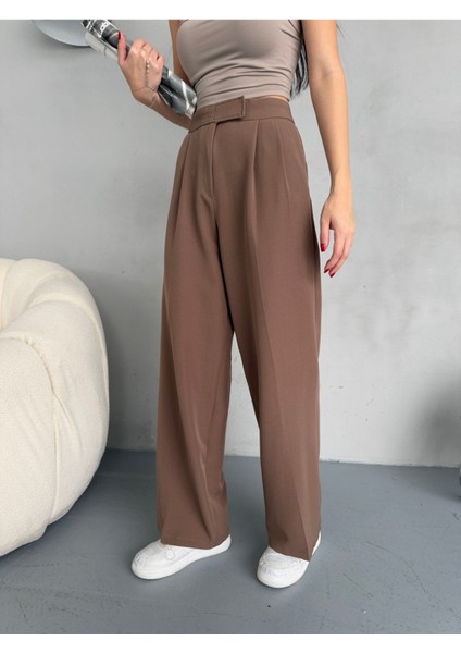 Kadın Cırt Kapama Geniş Paça Palazzo Kumaş Pantolon modelleri