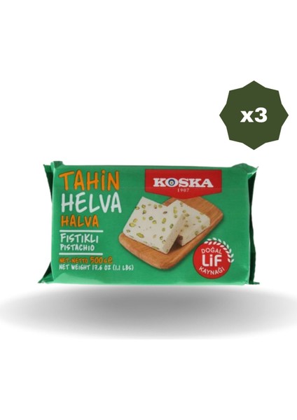 Antep Fıstıklı Helva 500 gr - (3 Adet)