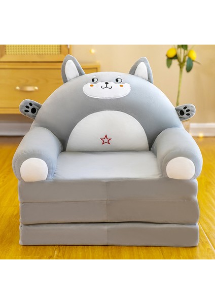 Sevimli Çizgi Film Çocuk Üçlü Katlanır Kanepe Anaokulu Bebek Koltuğu (Yurt Dışından)