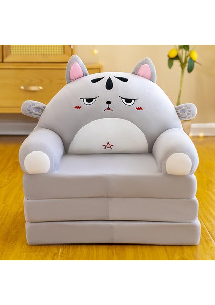 Sevimli Çizgi Film Çocuk Üçlü Katlanır Kanepe Anaokulu Bebek Koltuğu (Yurt Dışından)