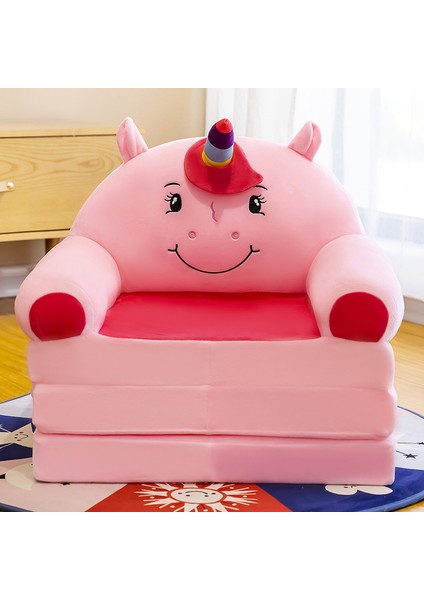 Sevimli Çizgi Film Çocuk Üçlü Katlanır Kanepe Anaokulu Bebek Koltuğu (Yurt Dışından)