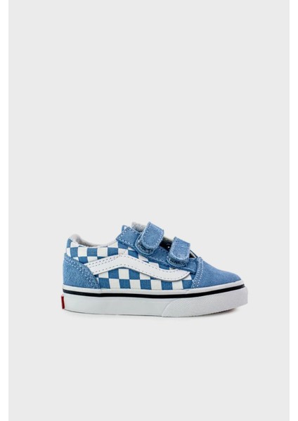 Old Skool V Kareli Cırt Cırtlı Kanvas Sneaker Ayakkabı Çocuk Ayakkabı VN0009RCE2W1