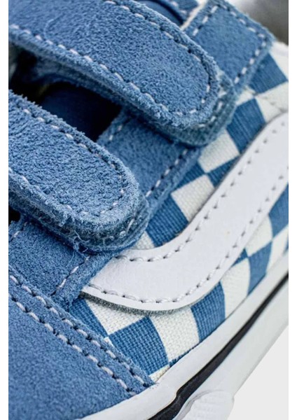 Old Skool V Kareli Cırt Cırtlı Kanvas Sneaker Ayakkabı Çocuk Ayakkabı VN0009RCE2W1