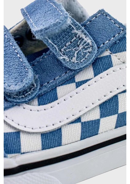 Old Skool V Kareli Cırt Cırtlı Kanvas Sneaker Ayakkabı Çocuk Ayakkabı VN0009RCE2W1