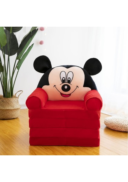 4 Katmanlı Çocuk Katlanır Peluş Çizgi Film Kanepe Çıkarılabilir ve Yıkanabilir ve Açılabilir (Yurt Dışından)