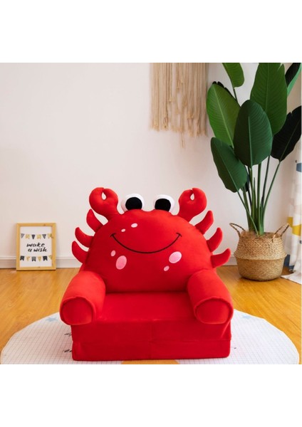 4 Katmanlı Çocuk Katlanır Peluş Çizgi Film Kanepe Çıkarılabilir ve Yıkanabilir ve Açılabilir (Yurt Dışından)