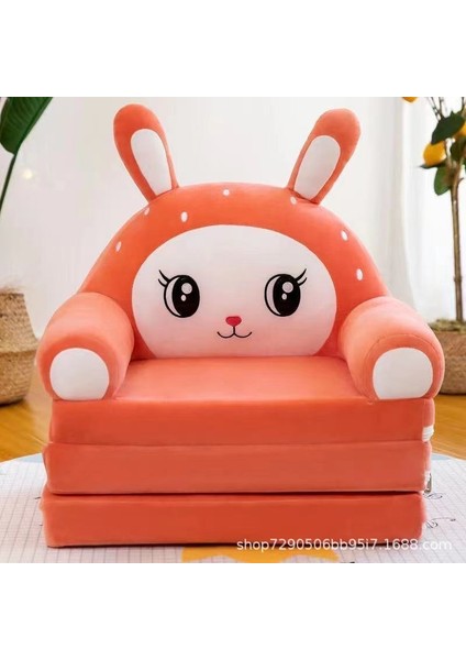 4 Katmanlı Çocuk Katlanır Peluş Çizgi Film Kanepe Çıkarılabilir ve Yıkanabilir ve Açılabilir (Yurt Dışından)