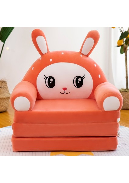 4 Katmanlı Çocuk Katlanır Peluş Çizgi Film Kanepe Çıkarılabilir, Yıkanabilir ve Açılabilir (Yurt Dışından)